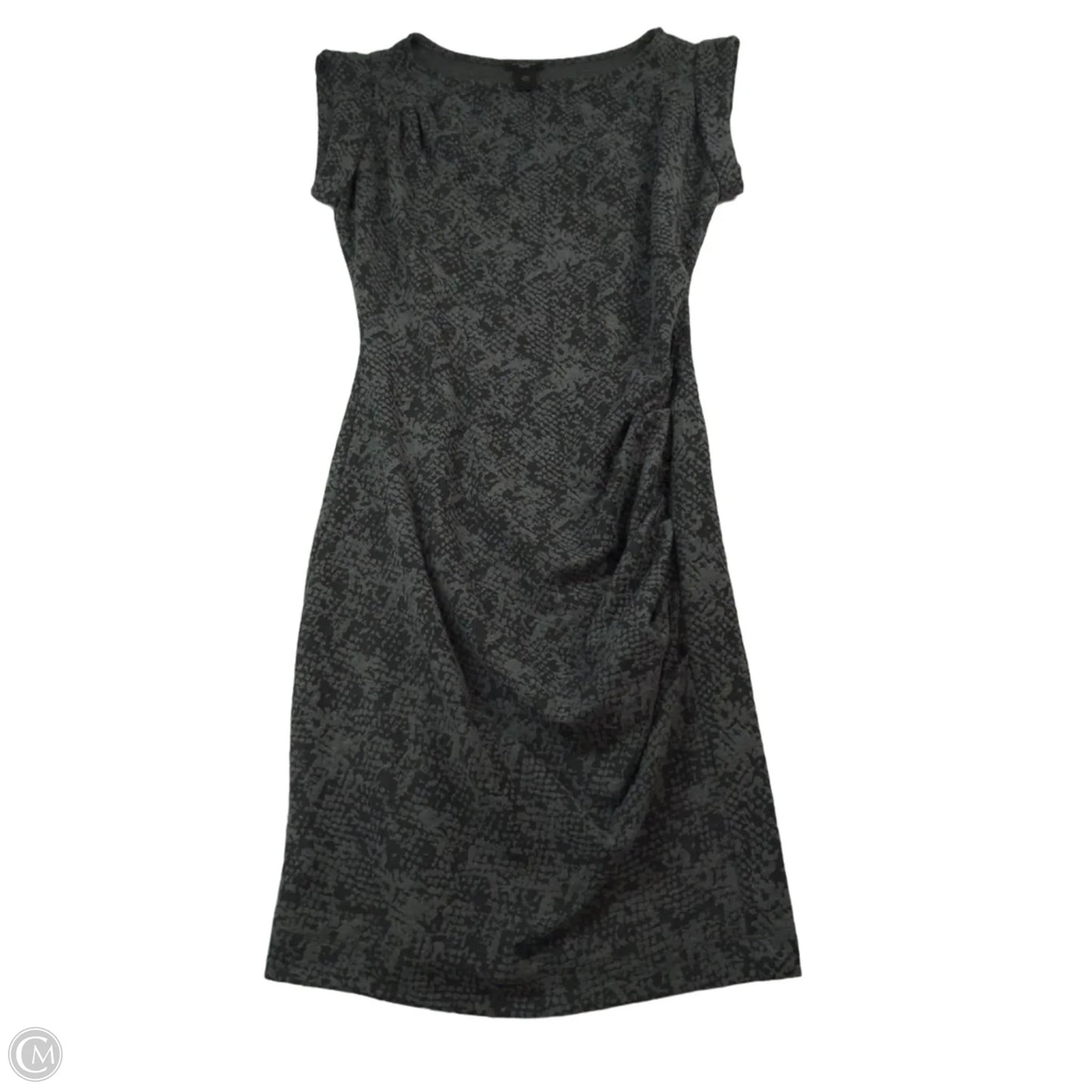 Dress Casual Midi By Ann Taylor In Black & Grey, Size: Xsp