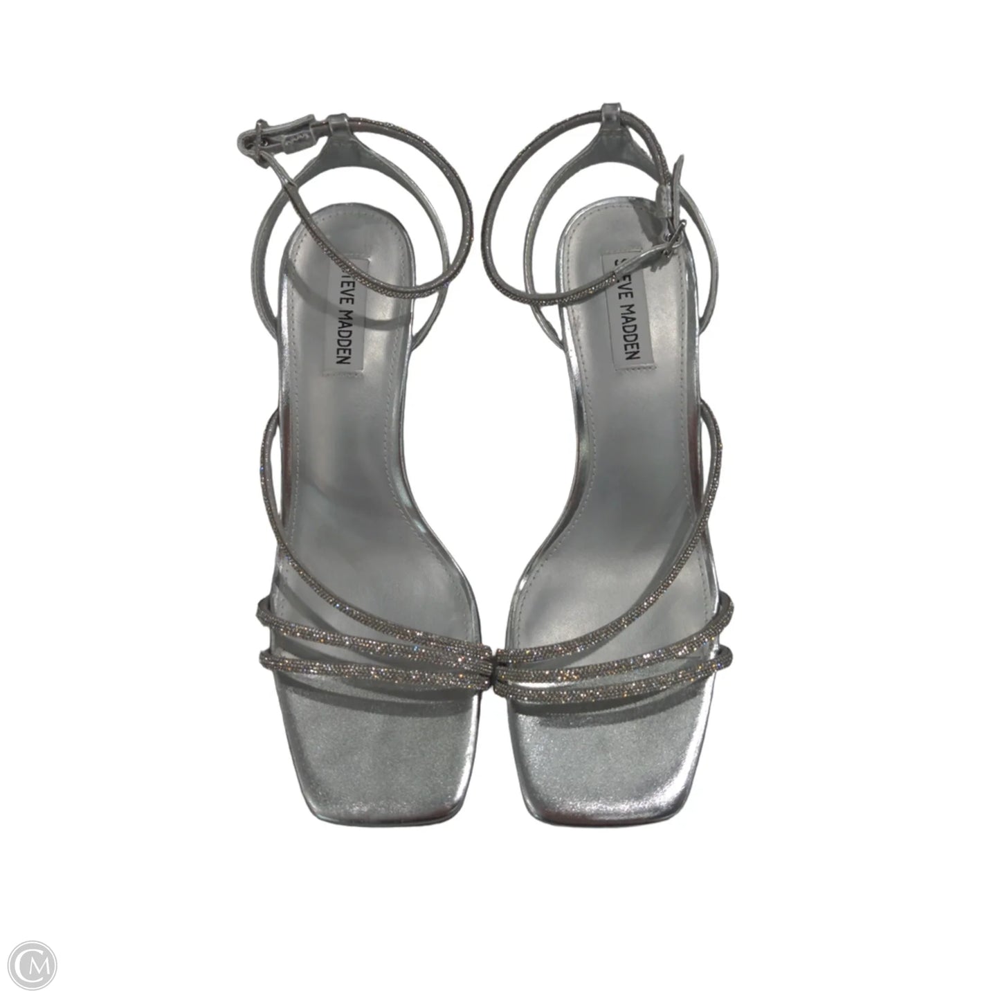 Shoes Heels Kitten By Steve Madden In Silver, Size: 10