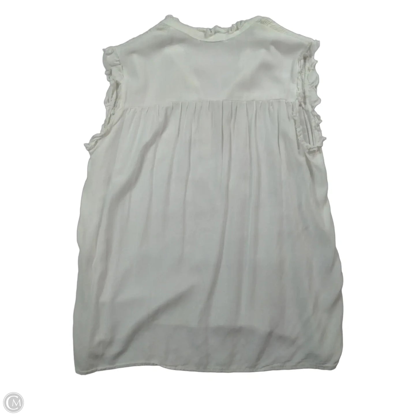 Blouse Sleeveless By Clothes Mentor In White, Size: M