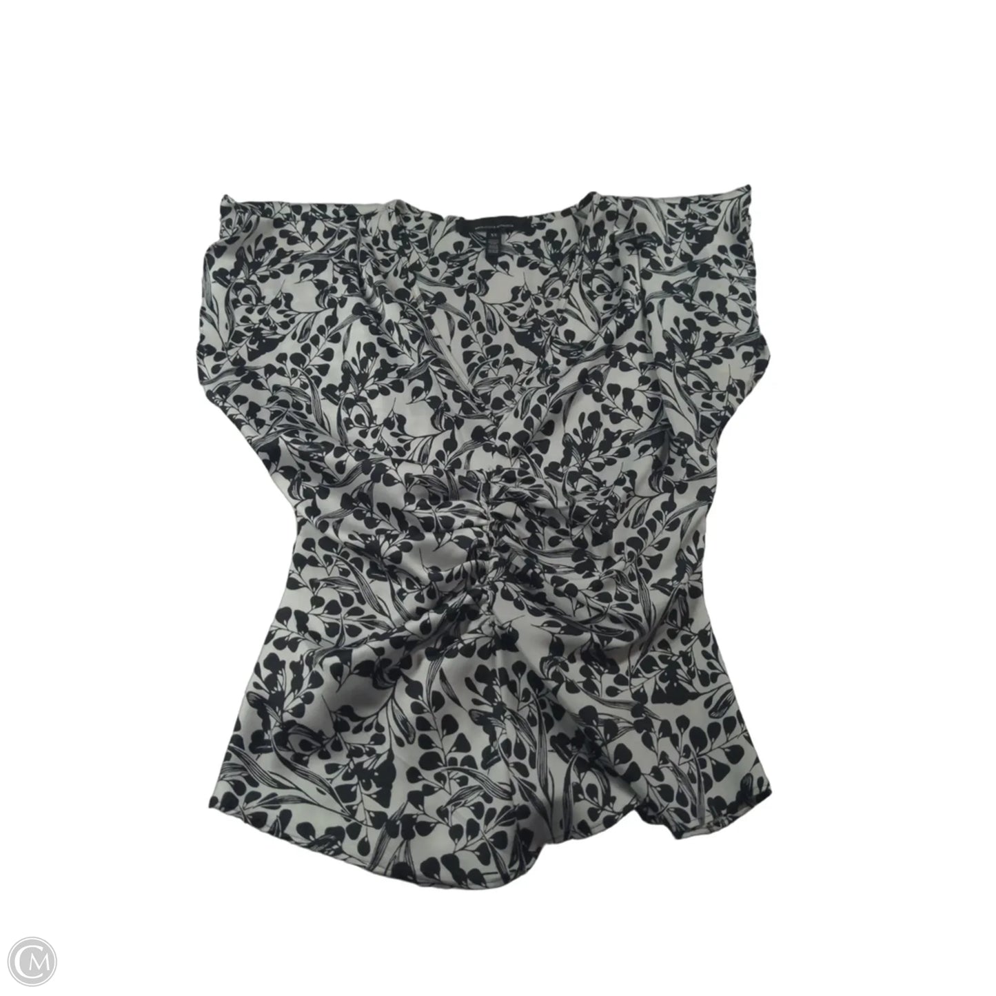 Top Short Sleeve By White House Black Market In Black & White, Size: Xs