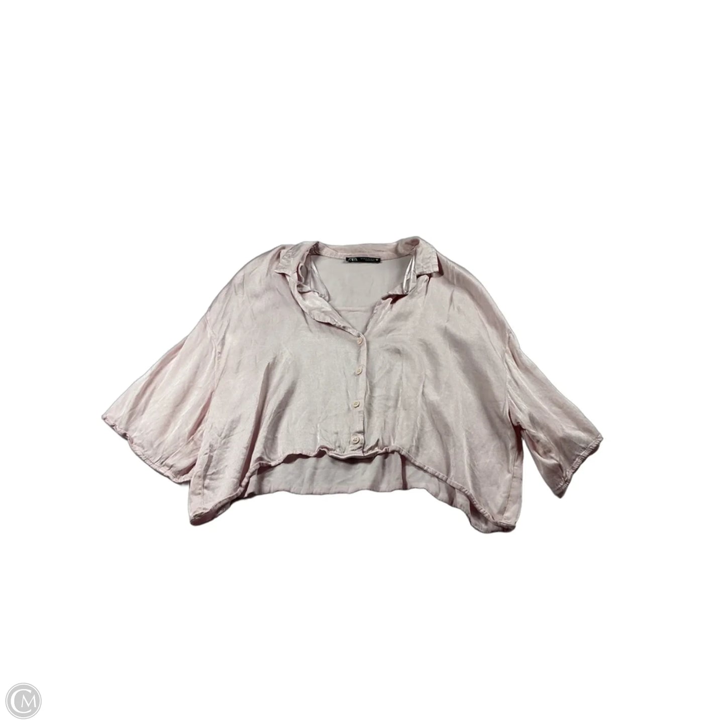 Top Short Sleeve By Zara In Pink, Size: Xs