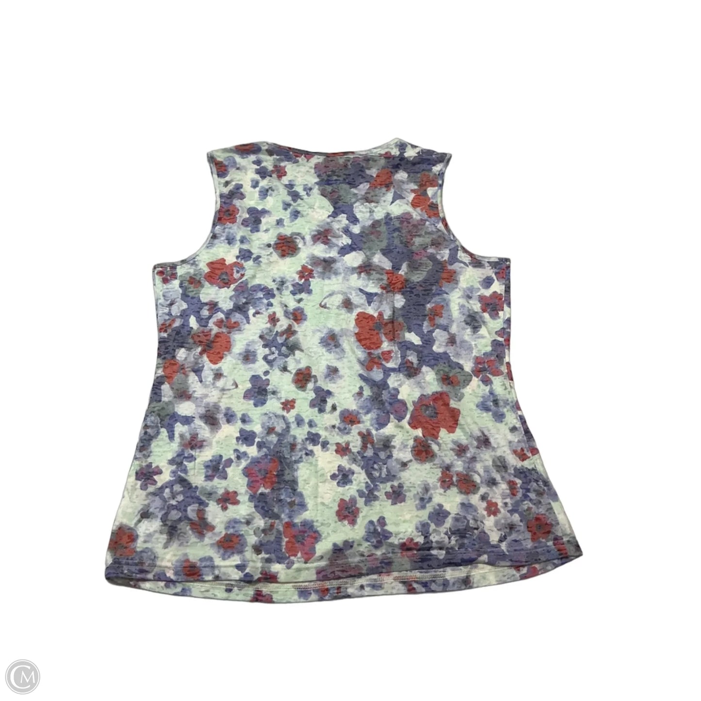 Top Sleeveless By Coldwater Creek In Floral Print, Size: Xl
