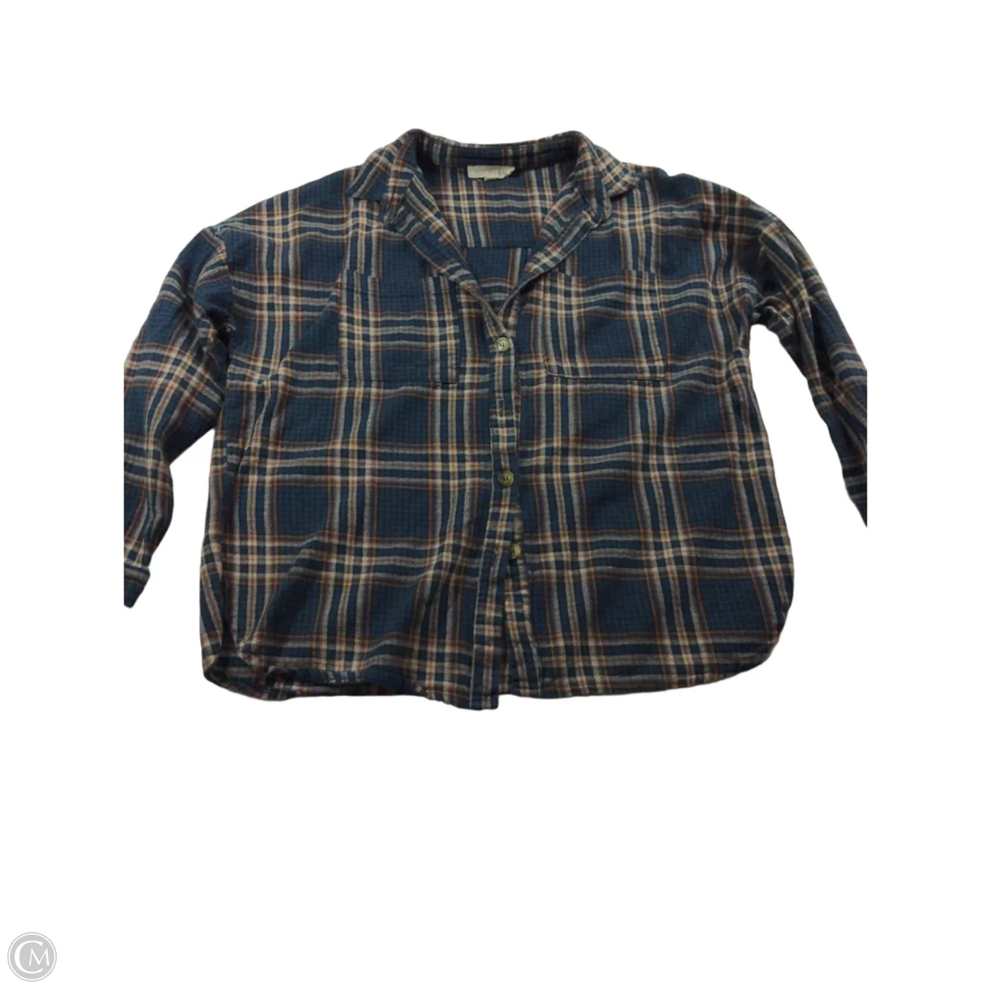 Top Long Sleeve By La Hearts In Plaid Pattern, Size: S
