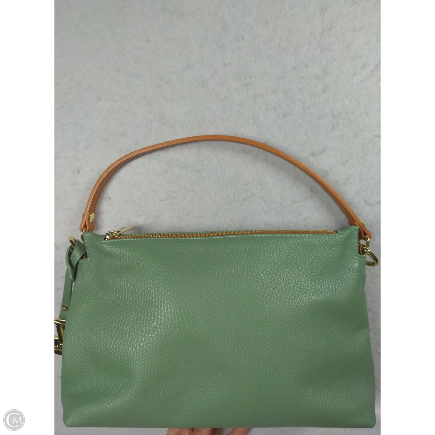 Handbag Leather By Valentina, Size: Small