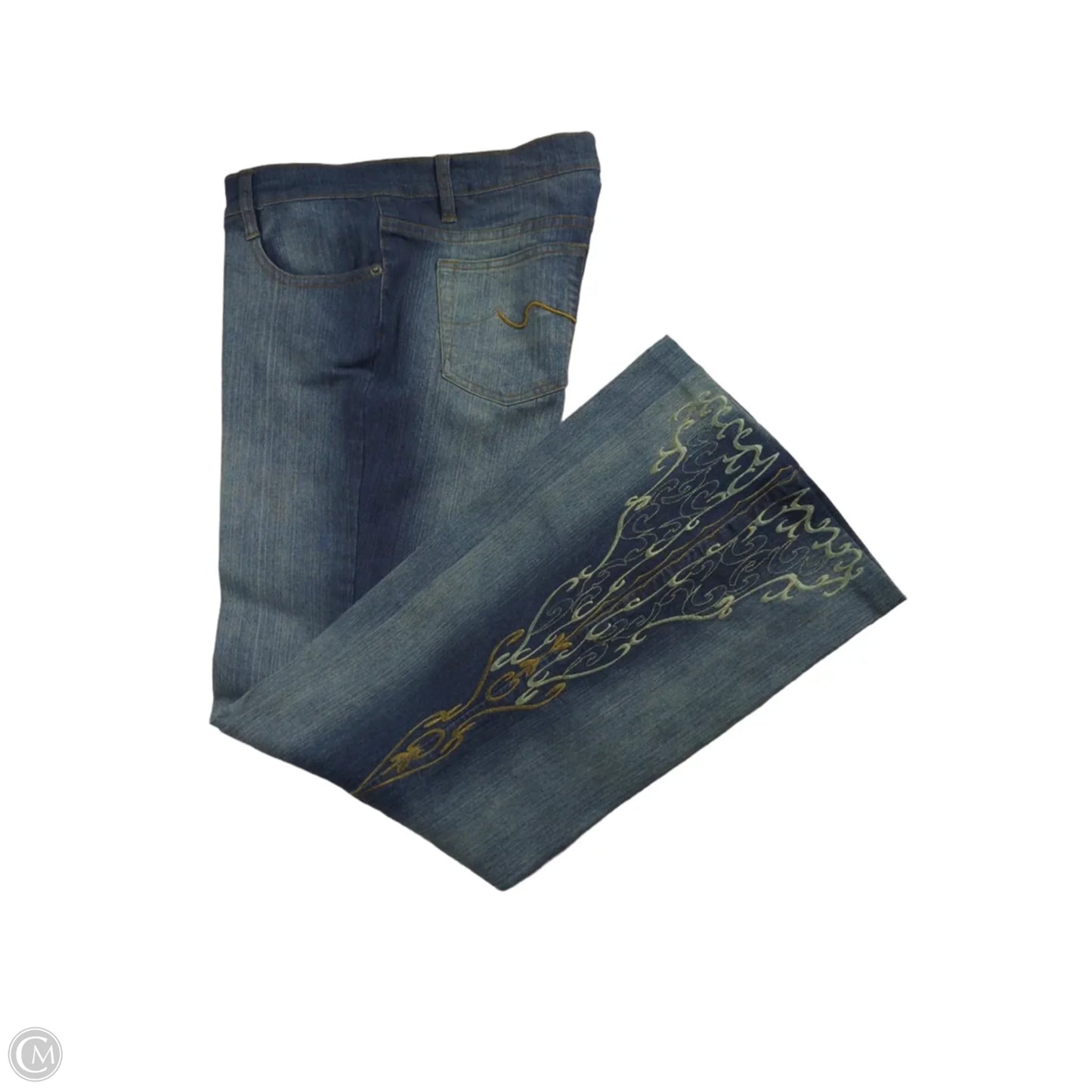 Jeans Flared By Cmb In Blue Denim, Size: 10