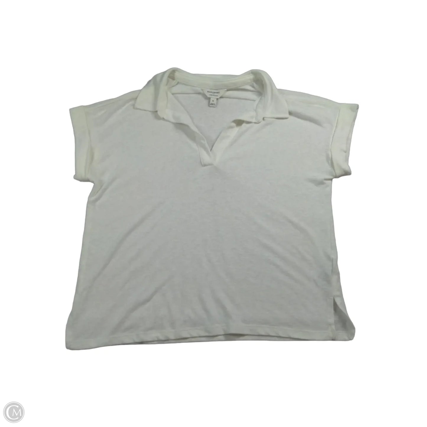 Top Short Sleeve By Banana Republic In White, Size: S