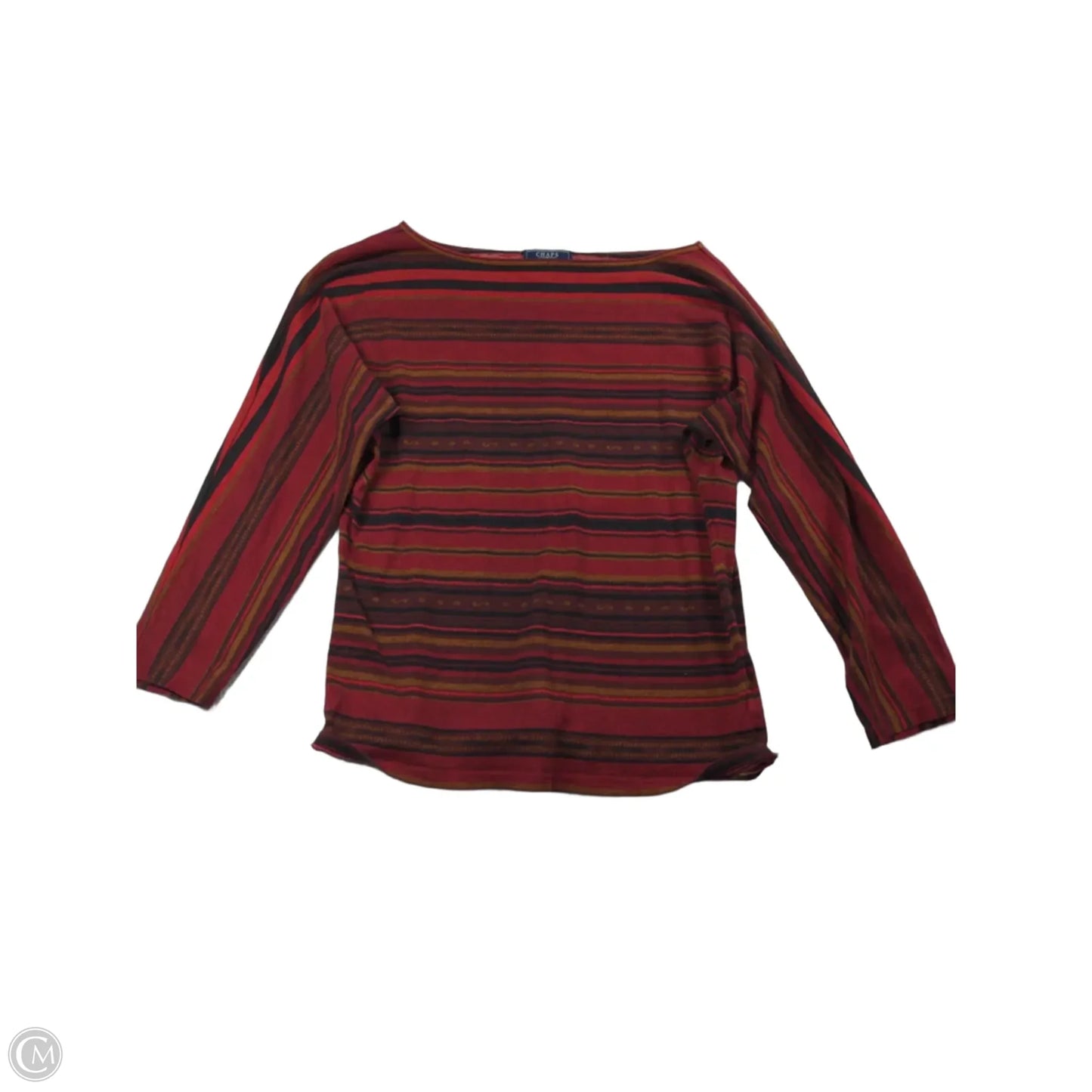 Top 3/4 Sleeve By Chaps In Red, Size: S