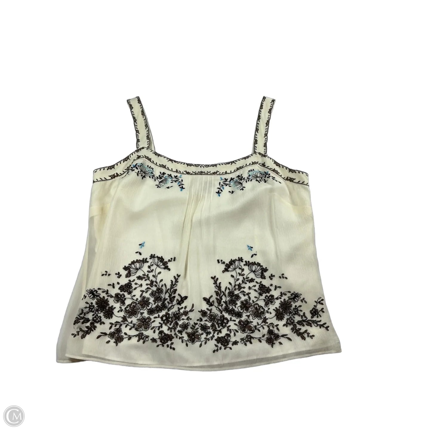 Top Sleeveless By Ann Taylor In Cream, Size: 10p