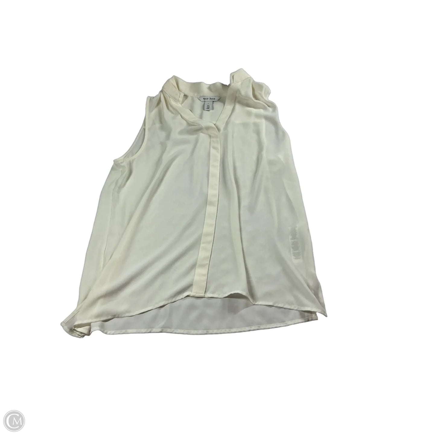 Top Sleeveless By White House Black Market In Cream, Size: L