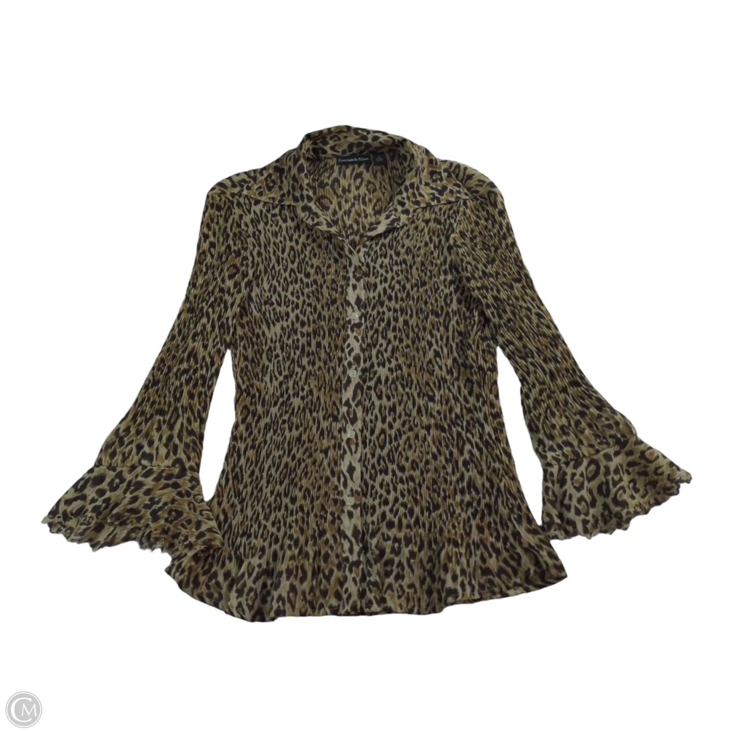 Blouse Long Sleeve By Clothes Mentor In Animal Print, Size: S