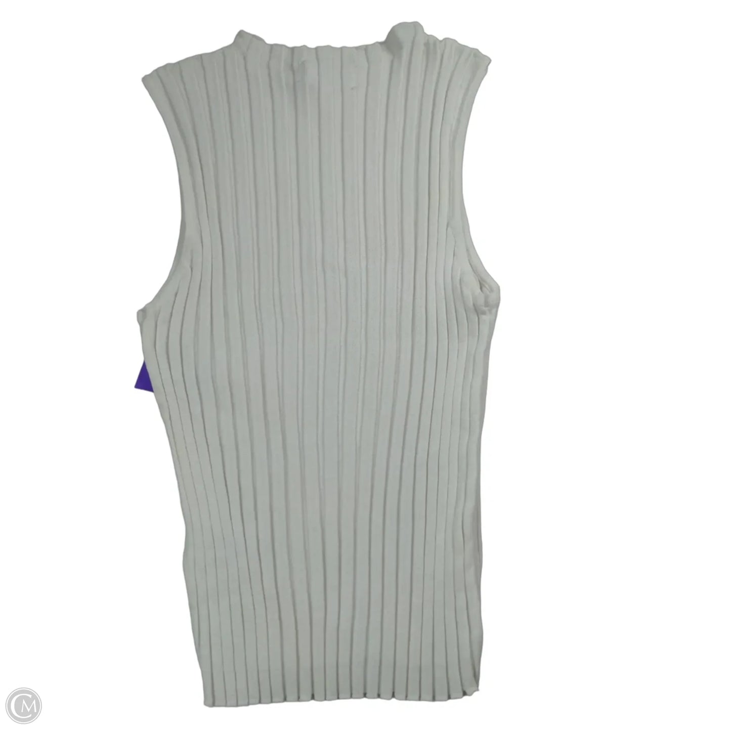 Top Sleeveless By Double Zero In White, Size: M