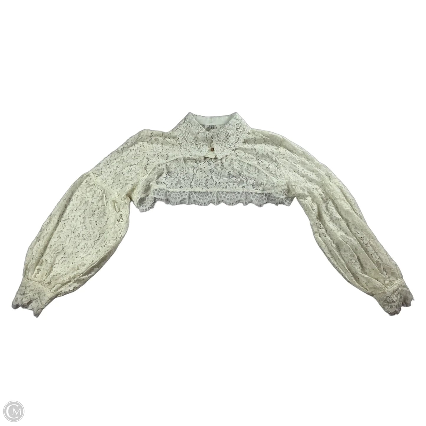 Top Long Sleeve By Clothes Mentor In White, Size: L