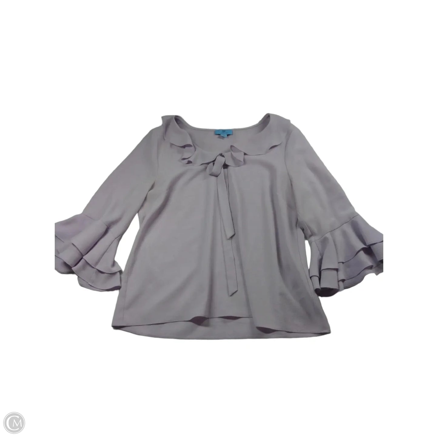Blouse Long Sleeve By Cece In Purple, Size: M