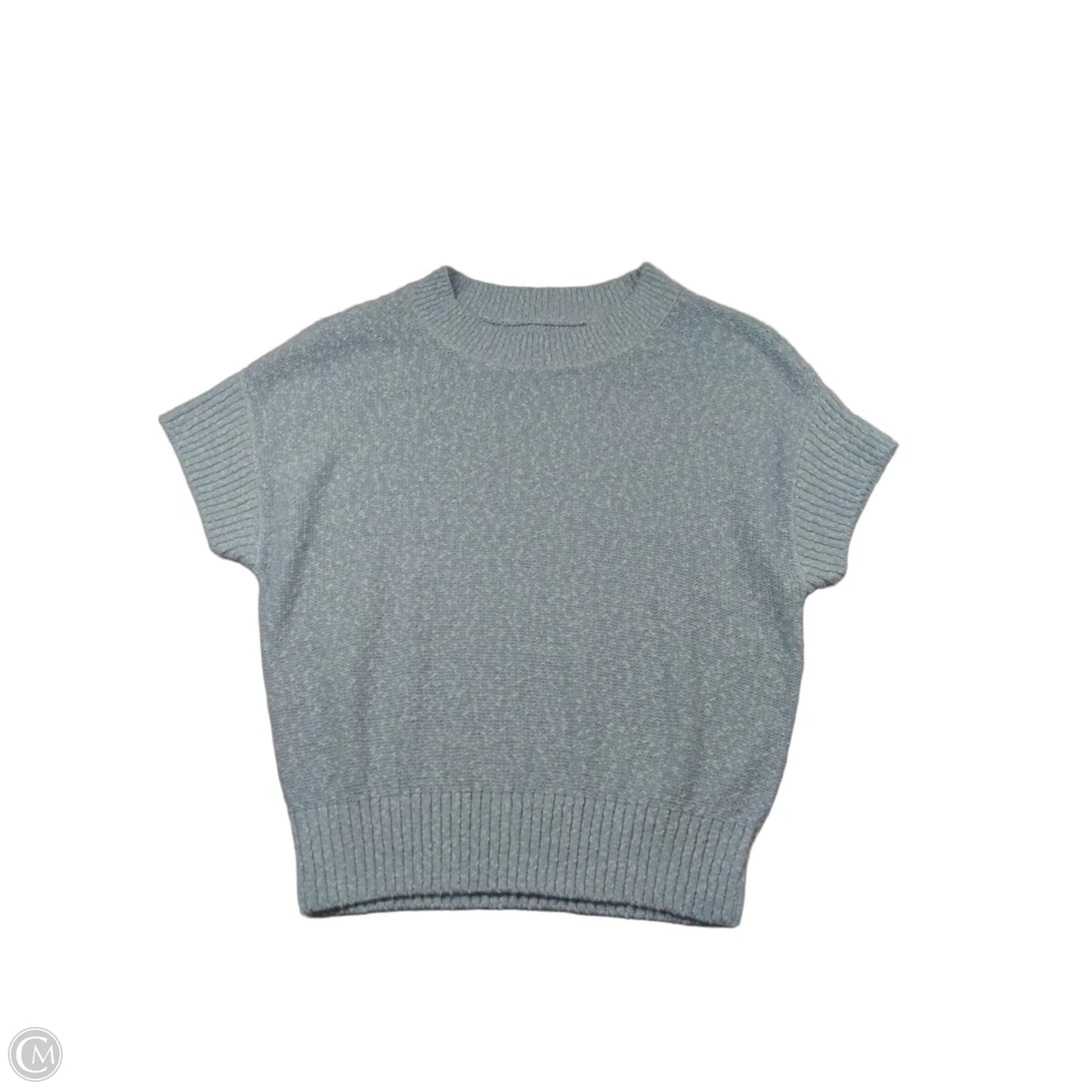 Sweater Short Sleeve By Loft In Blue, Size: S
