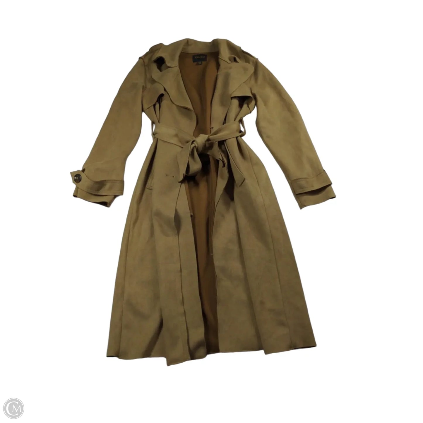 Coat Trench Coat By Truth In Brown, Size: Xs