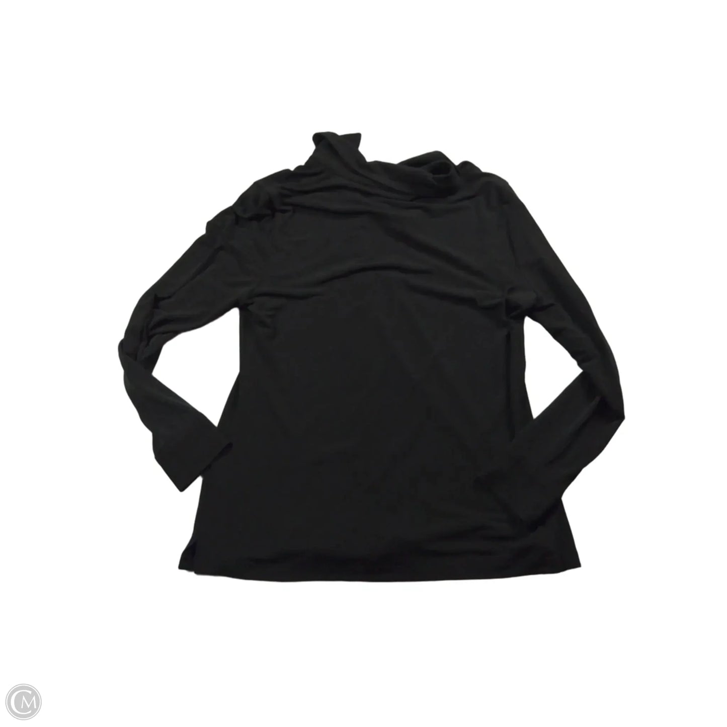 Top 3/4 Sleeve By Calvin Klein In Black & Gold, Size: M