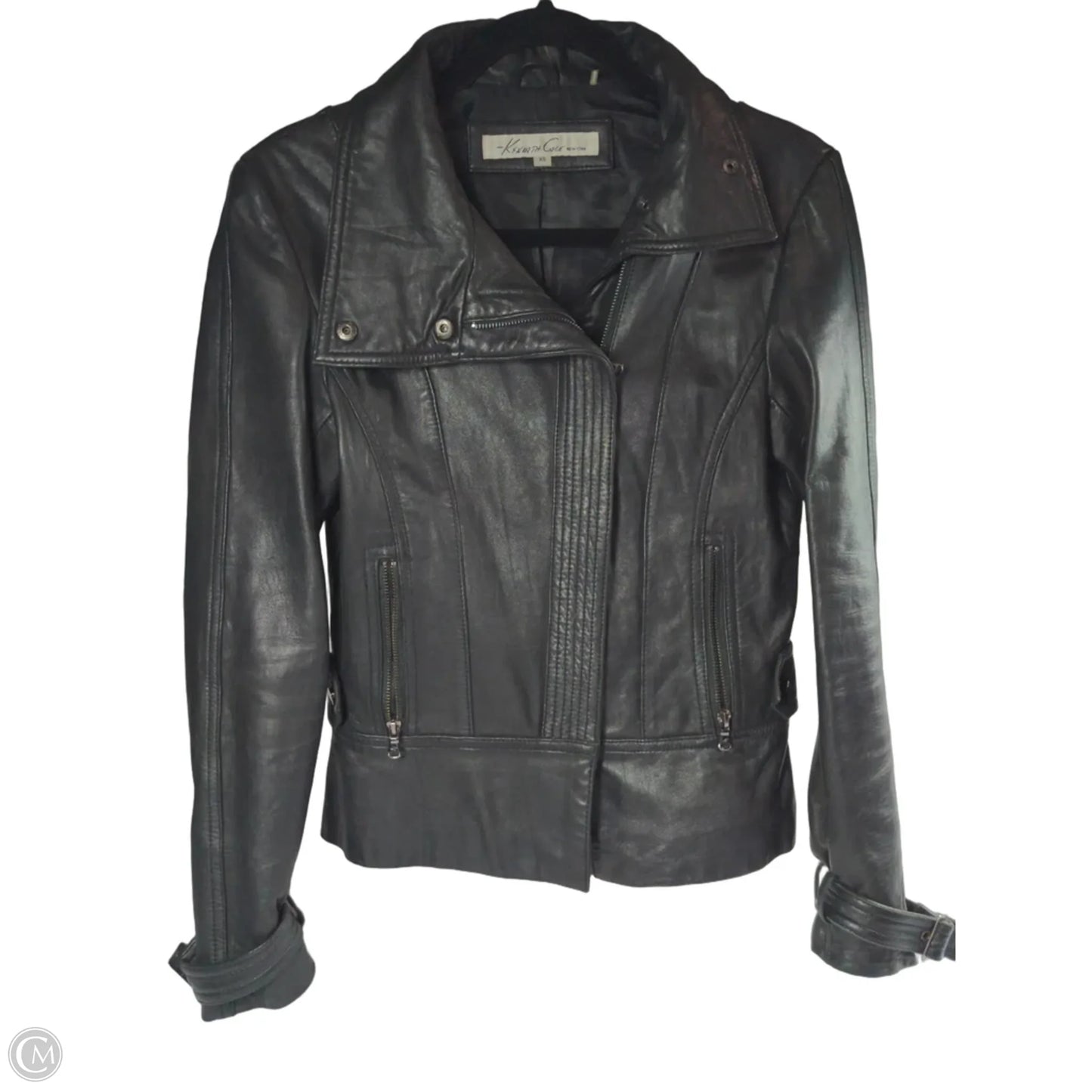 Jacket Leather By Kenneth Cole In Black, Size: Xs