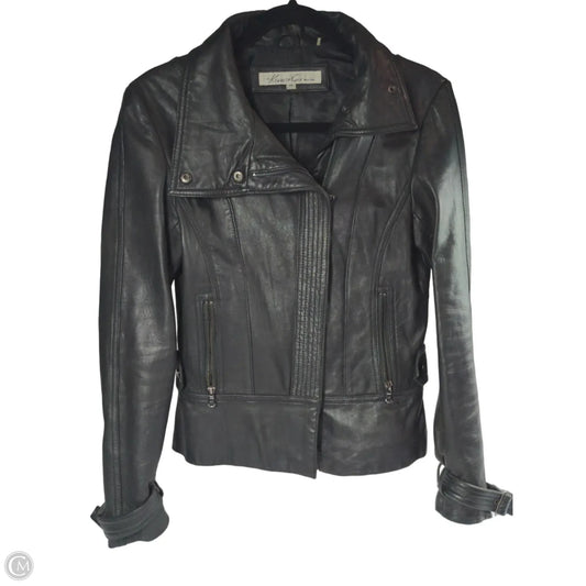 Jacket Leather By Kenneth Cole In Black, Size: Xs