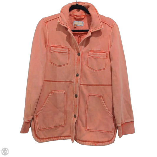 Jacket Shirt By Pilcro In Coral, Size: S
