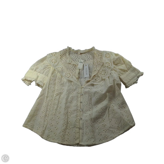 Blouse 3/4 Sleeve By Love The Label In Cream, Size: S