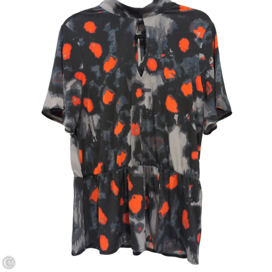 Blouse Short Sleeve By Rachel Roy In Black & Grey, Size: L