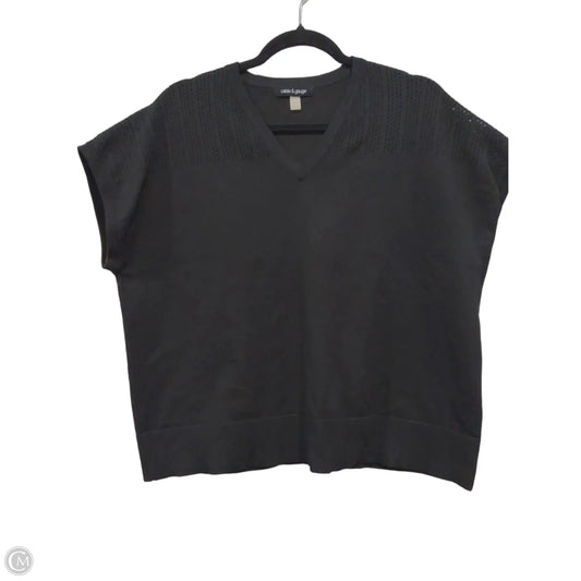 Blouse Long Sleeve By Cable And Gauge In Black, Size: Xl
