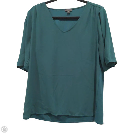 Blouse 3/4 Sleeve By Ann Taylor In Green, Size: M