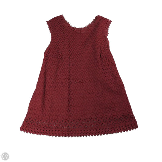 Blouse Sleeveless By Merona In Red, Size: S