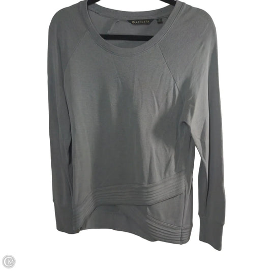 Sweatshirt Crewneck By Athleta In Grey, Size: S