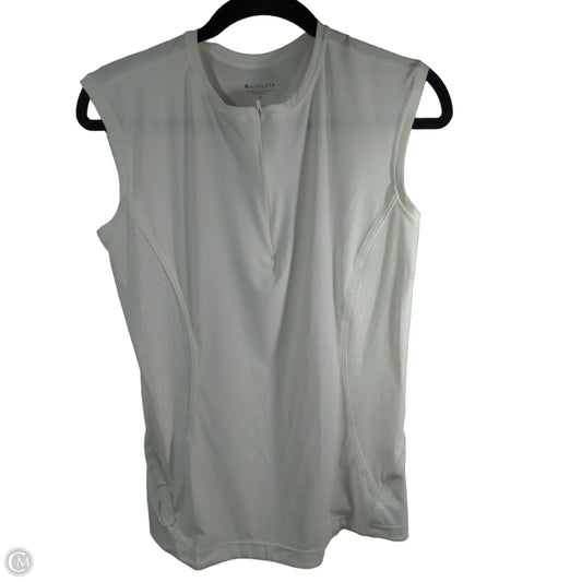 Top Sleeveless By Athleta In White, Size: S