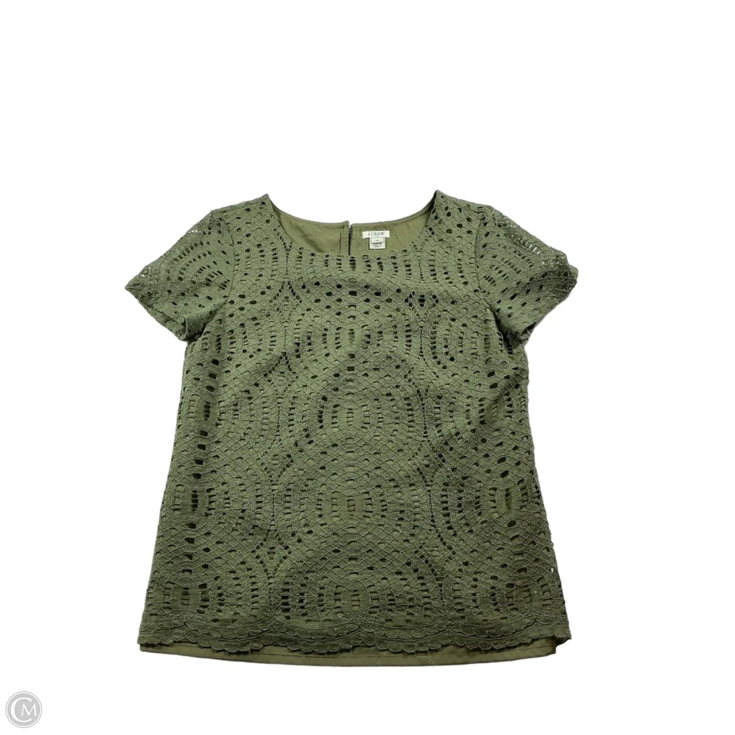 Top Short Sleeve By J. Crew In Green, Size: 0