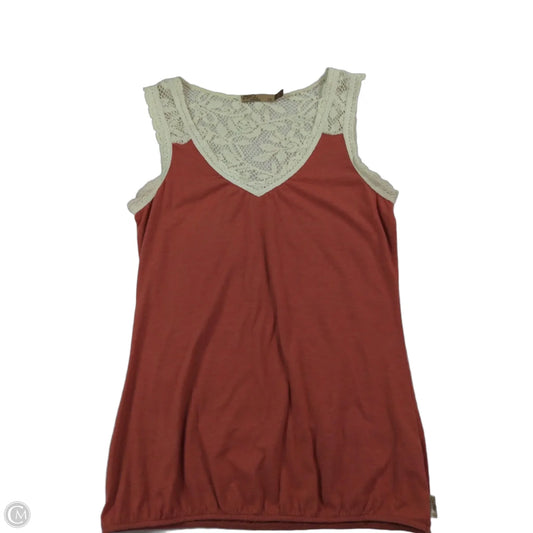 Top Sleeveless By Prana In Cream & Orange, Size: Xs