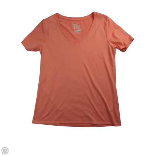 Top Short Sleeve Basic By Nike In Orange, Size: L