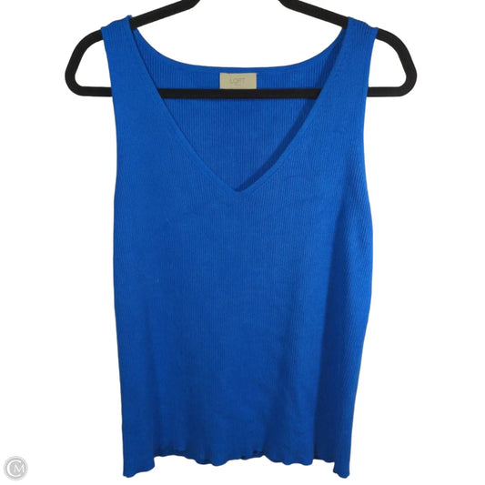 Top Sleeveless By Loft In Blue, Size: Xl