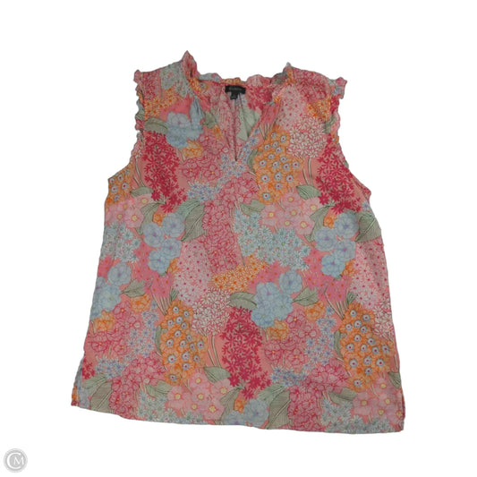 Top Sleeveless By Talbots In Floral Print, Size: M