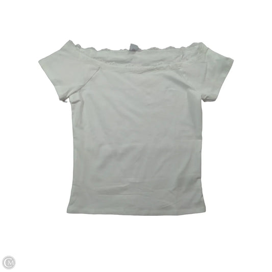 Top Short Sleeve By Old Navy In White, Size: M