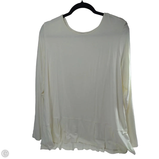 Top Long Sleeve By Soft Surroundings In Cream, Size: Xl