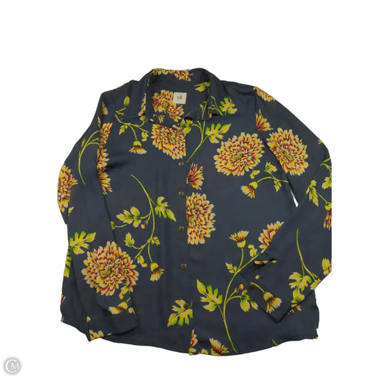 Blouse Long Sleeve By Cabi In Floral Print, Size: S