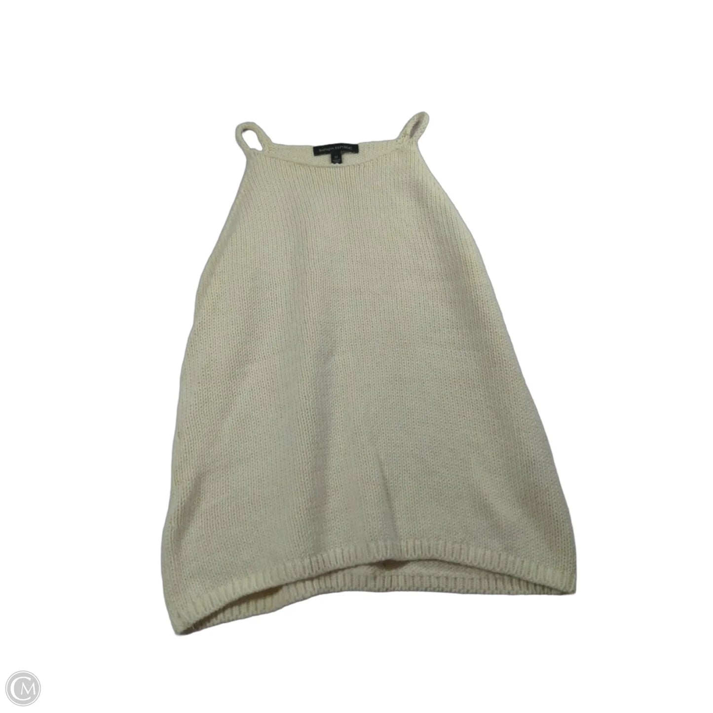 Sweater Short Sleeve By Banana Republic In Cream, Size: M