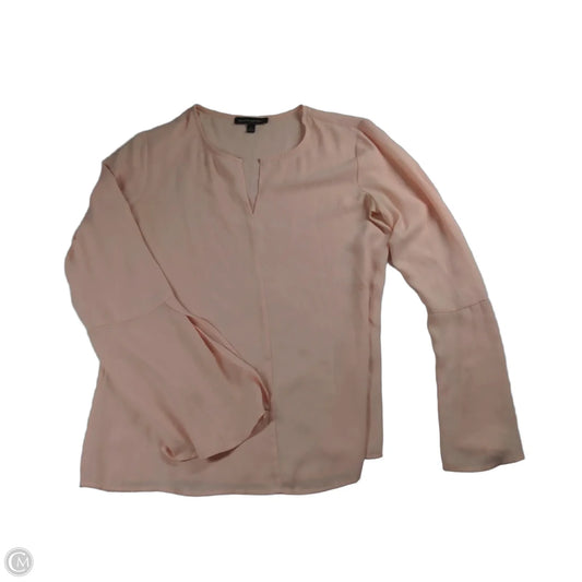 Blouse Long Sleeve By Banana Republic In Pink, Size: S