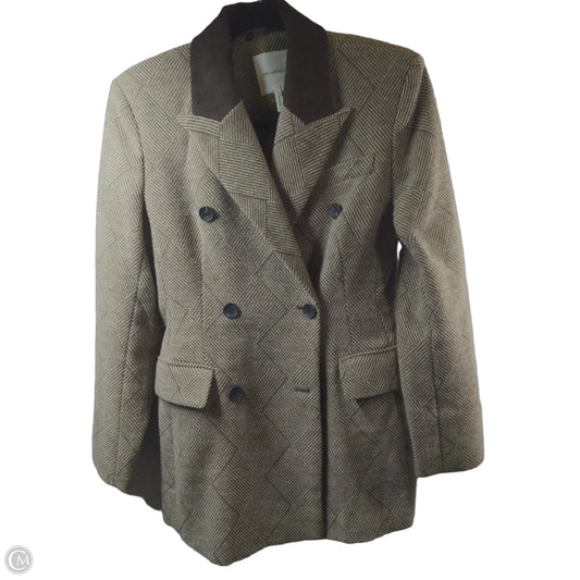 Blazer By Avec Les Filles In Brown & Cream, Size: M