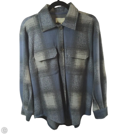 Top Long Sleeve By Z Supply In Blue & Green, Size: Xs