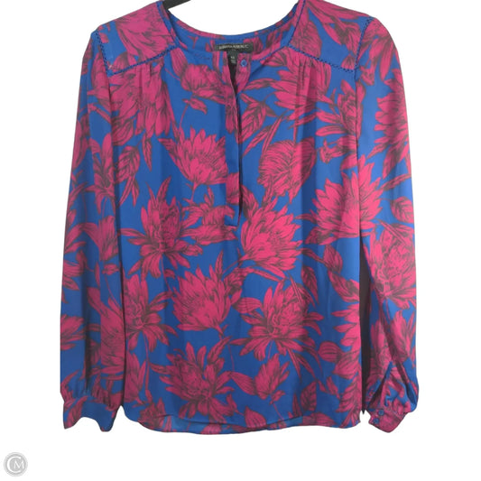 Top Long Sleeve By Banana Republic In Floral Print, Size: Xs