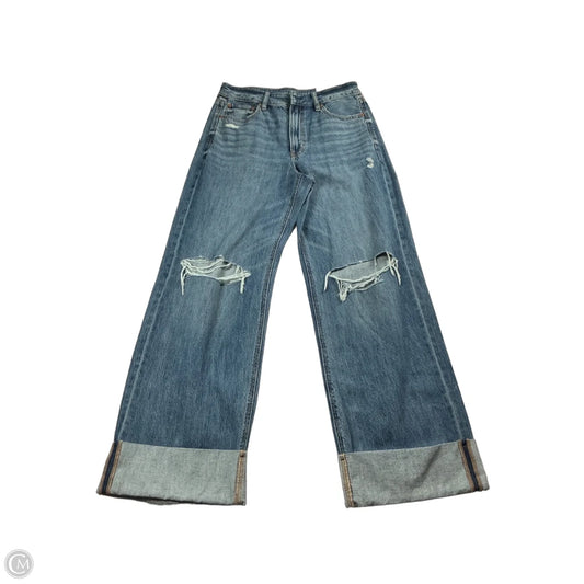 Jeans Wide Leg By American Eagle In Blue, Size: 8