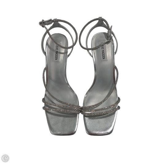 Shoes Heels Kitten By Steve Madden In Silver, Size: 10