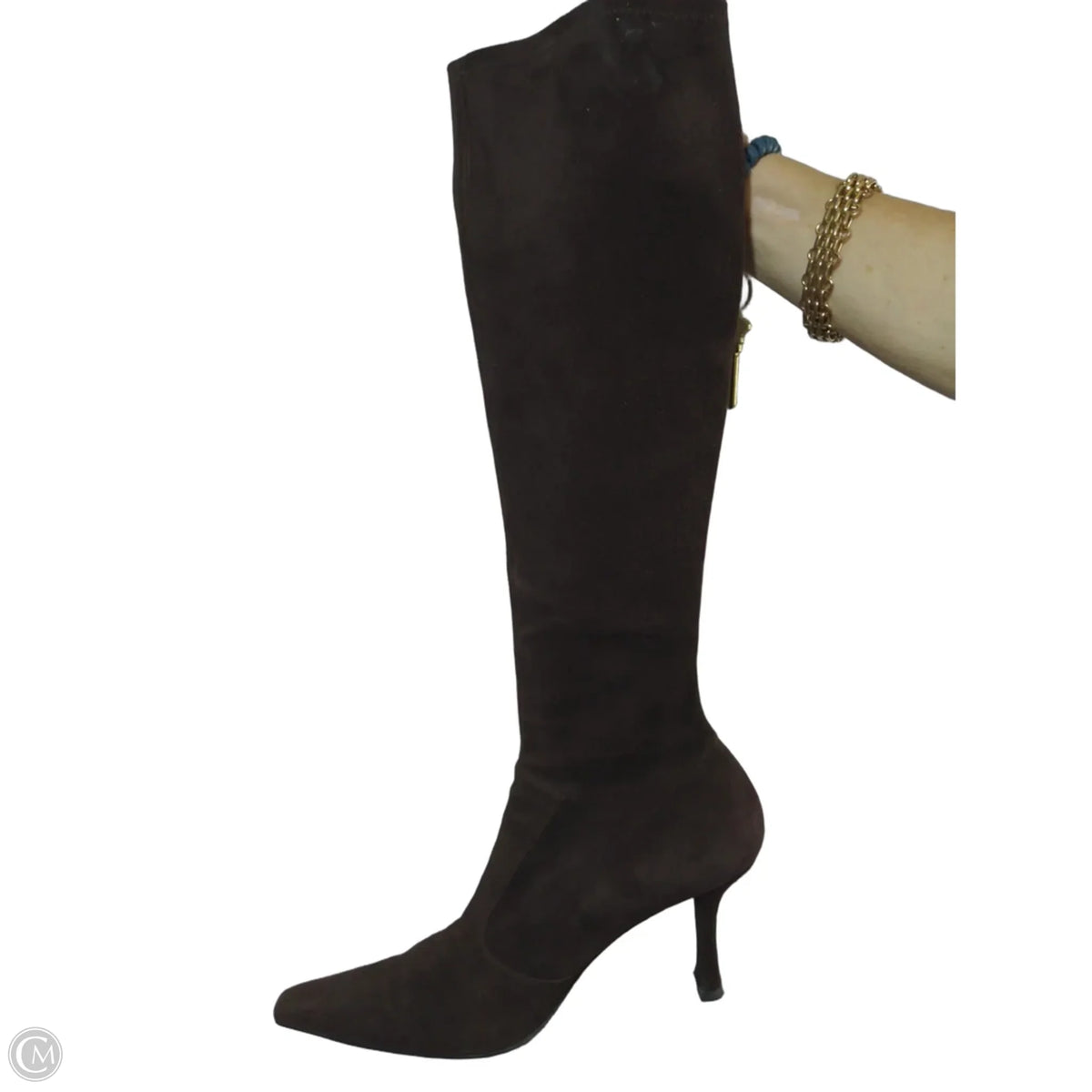 Boots Designer By Stuart Weitzman In Brown, Size: 10