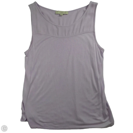 Top Sleeveless Basic By Loft In Pink, Size: L