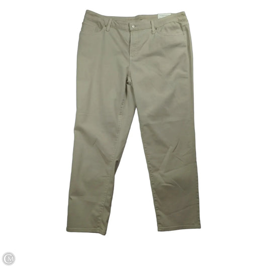 Jeans Straight By Chicos In Beige, Size: 16