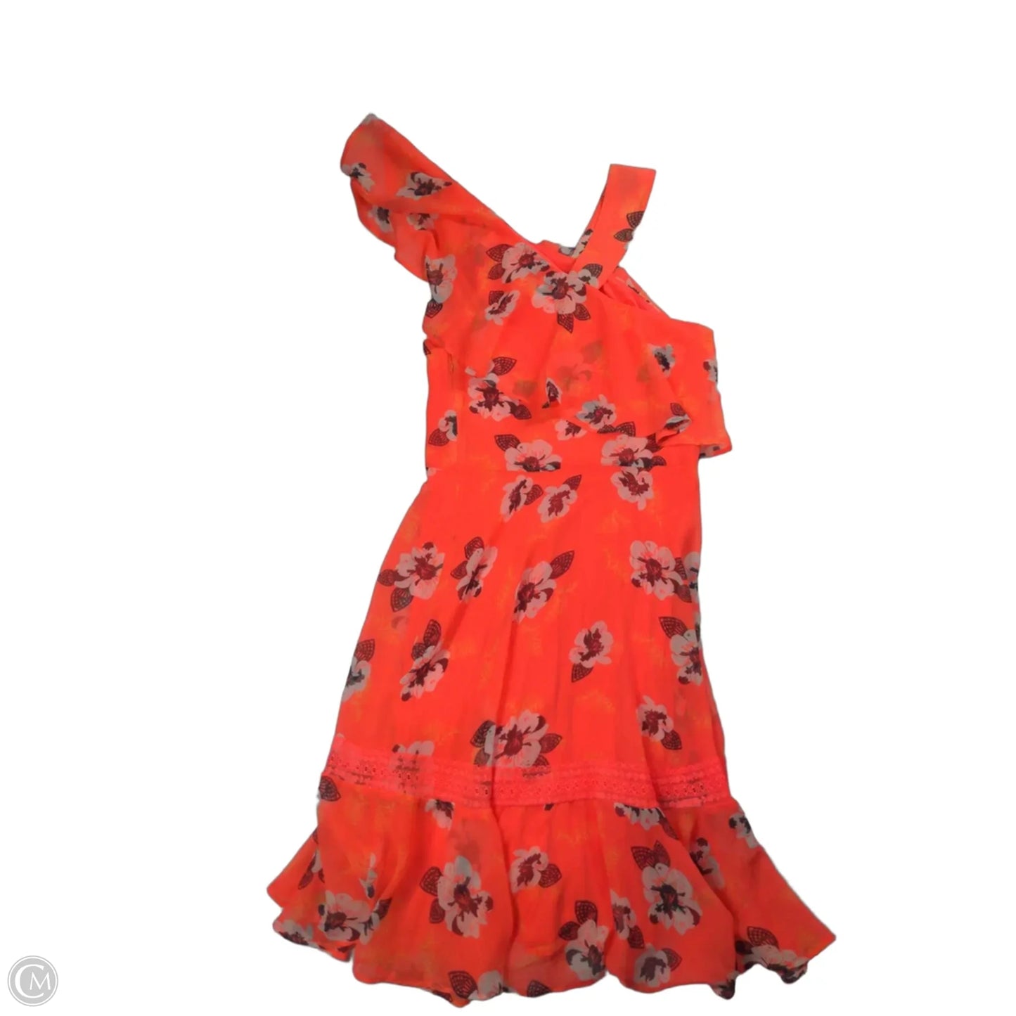 Dress Party Midi By Express In Orange, Size: 0