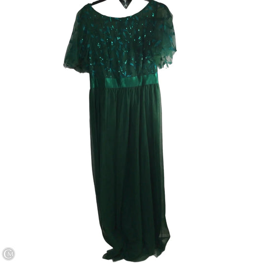 Dress Party Long By Clothes Mentor In Green, Size: Xxl